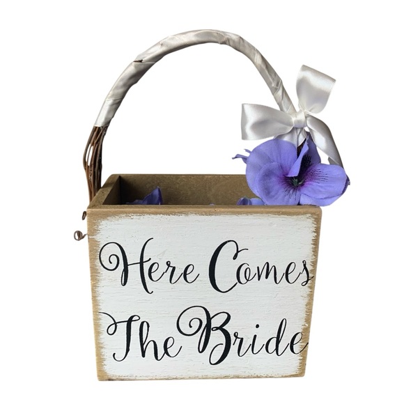 Other - “Here Come’s the Bride” Flower Girl Basket.